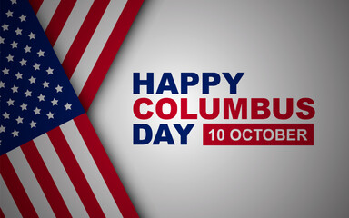 Fototapeta premium Columbus Day. Holiday concept. Template for background, banner, card, poster with text inscription