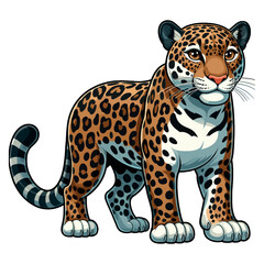 Cute Jaguar Vector Cartoon illustration