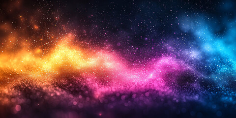 Obraz premium Abstract background with colorful glitter and bokeh.