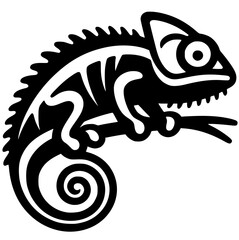 Beautiful chameleon silhouette © Breck