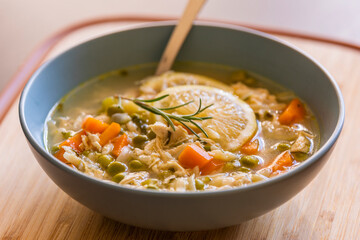 Chicken Soup with Lemon and Orzo - Cozy Homemade Cooking
