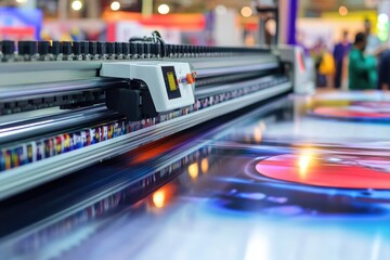 Jakarta  Indonesia   October 11 2023  printing machine at an exhibition