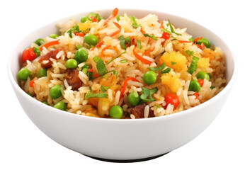 PNG Fried rice food white background vegetable.