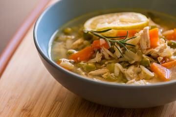 Chicken Soup with Lemon and Orzo - Cozy Homemade Cooking