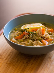 Chicken Soup with Lemon and Orzo - Cozy Homemade Cooking