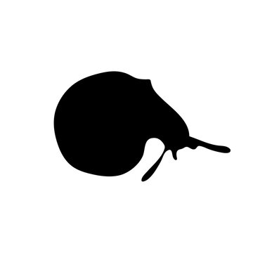 recommend clip art: black silhouette slug cartoon animal design