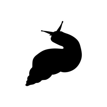 recommend clip art: black silhouette slug cartoon animal design
