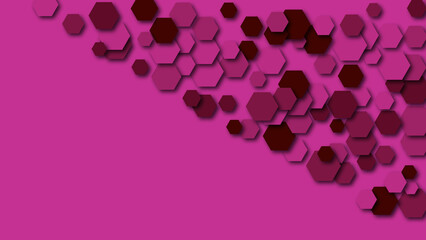 Modern abstract hexagon pattern in hues on a light and dark background, perfect for tech and minimalist designs.