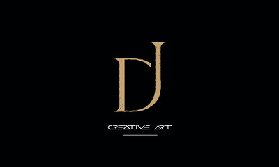JD, DJ, J, D abstract letters logo monogram