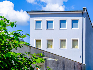 typical facade of an apartment house