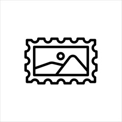 Postage stamps icon. Vector illustration for web design. Isolated on white background