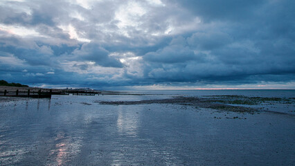 Storm clouds over the beach
