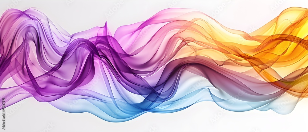 Aufkleber A mesmerizing abstract artwork featuring flowing, iridescent colors that resemble a fluid symphony. The dynamic composition and intricate details create a captivating visual experience.