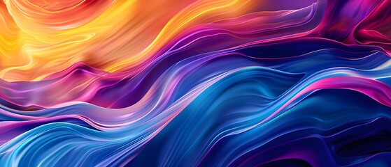 Obraz premium A mesmerizing abstract artwork featuring swirling, fiery hues that evoke a sense of cosmic energy. The fluid, dynamic forms create a captivating and visually stimulating experience.