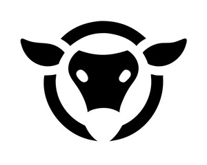 Cow vector, cow farm logo clean and clear shape vector