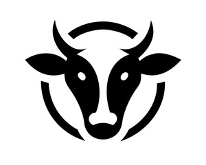 Cow vector, cow farm logo clean and clear shape vector