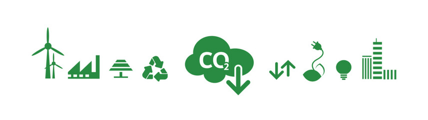 carbon neutral text information sign	