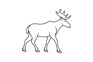 Moose silhouette vector illustration, Moose silhouette vector, Moose silhouette PNG 
