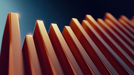 Fototapeta premium A close up of a bunch of orange and blue bars, AI