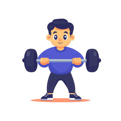 illustration of a man lifting weights