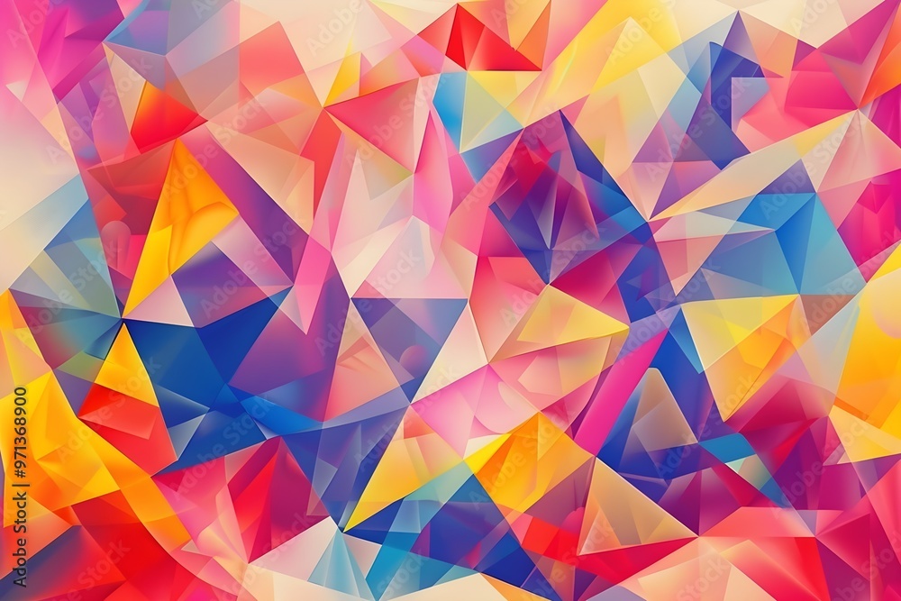 Poster a vibrant and intricate mosaic composed of countless shimmering gemstones in various colors and shap