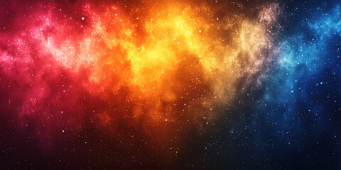 Fototapeta premium A vibrant nebula with shades of red, orange, and blue.