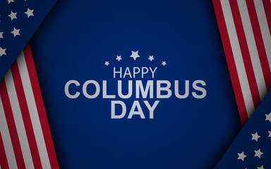 Columbus Day Background Design. Banner, Poster, Greeting Card.