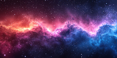 Obraz premium A vast expanse of space, swirling with colorful nebulae and twinkling stars.