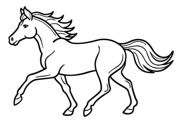 running horse silhouette, galloping horse silhouette vector, horse icon vector
