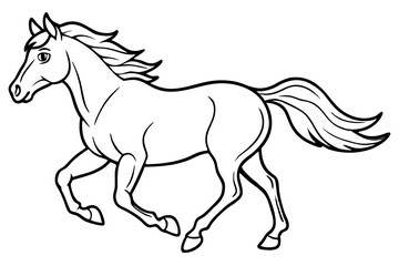 running horse silhouette, galloping horse silhouette vector, horse icon vector
