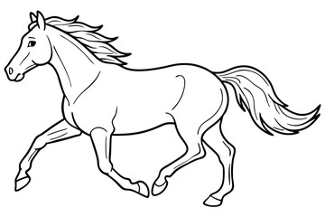 running horse silhouette, galloping horse silhouette vector, horse icon vector
