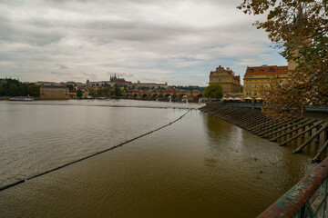 Obraz premium embankments of the Vltava river in Prague