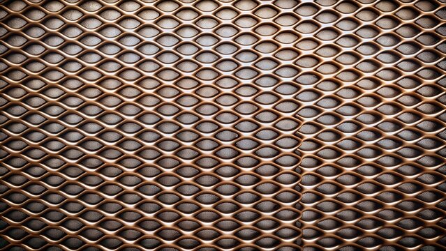 Small mesh expanded metal sheet with intricate pattern, ideal for industrial backgrounds and textures