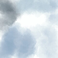 clouds in the sky,blue watercolor splash background 