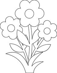  Flower Coloring Pages