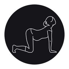 Prenatal exercises line icon. Exercises for pregnant for fast delivery