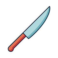 Basic kitchen knife icon vector illustration.
