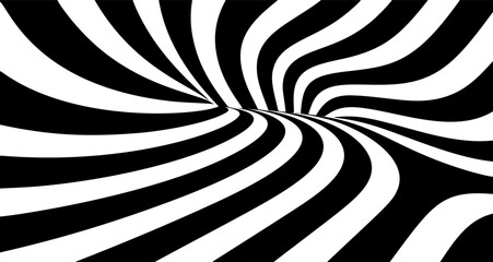 Dynamic black and white striped design