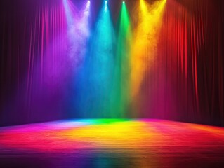 Obraz premium Stage with colorful lights