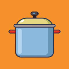 Cooking Pot Vector illustration.