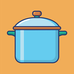 Cooking Pot Vector illustration.