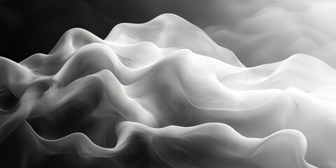 Obraz premium Abstract white and gray flowing lines create a 3D effect