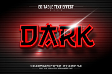 Dark 3D editable text effect template