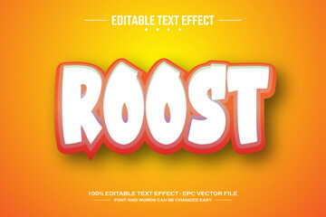 Roost 3D editable text effect template