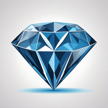 High-Resolution Diamond Vector Set on White Background, Isolated