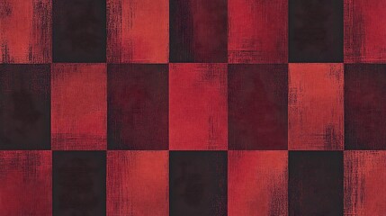 Fototapeta premium Elegant Maroon Checkered Seamless Pattern on Flat Design Background