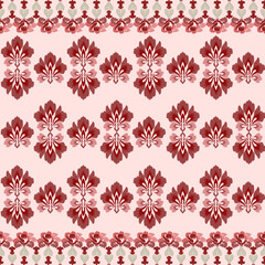 Traditional Ikat Pattern Pink and Red Background