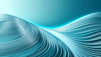 3d rendering abstract modern minimal wallpaper blue background with wavy lines glowing