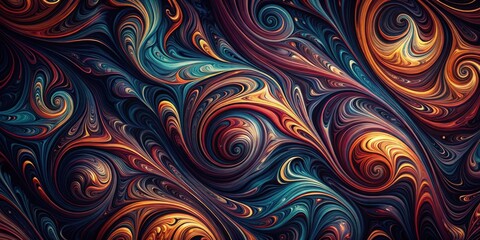 Dark abstract wallpaper with swirling patterns in deep hues, perfect for a striking background