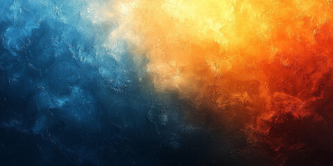Fototapeta premium Abstract background with contrasting blue and orange hues.